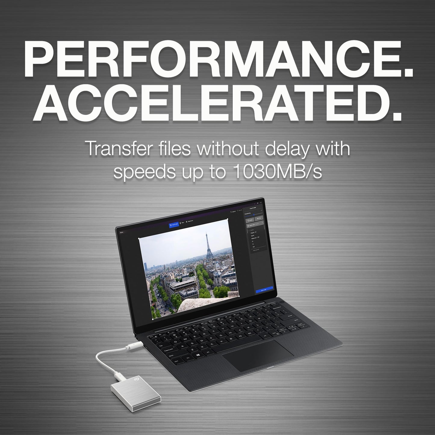 Seagate One Touch 1TB External SSD up to 1030 Mb/s, for Windows and Mac, with Android App, 3 yr Data Recovery Services, Portable SSD, 6 Month Mylio Create and Dropbox Plan – Silver (STKG1000401)