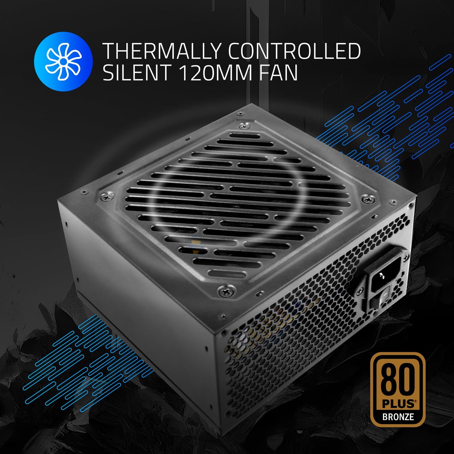 Artis EZ8898B-450 80 Plus Bronze Power Supply Unit with 12CM Thermally Controlled Silent Fan & DC to DC Technology