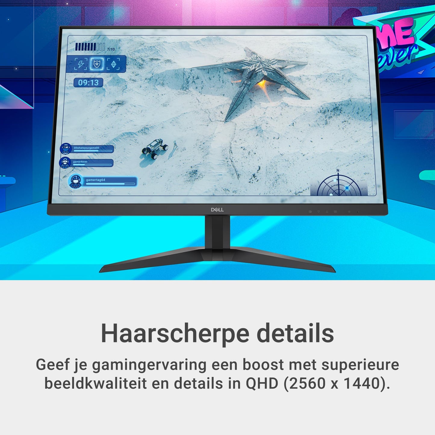 Dell G2725D 27" QHD (2560x1440) Gaming Monitor, 180Hz, IPS, 1ms, AMD FreeSync, 99% sRGB, DisplayPort, 2x HDMI, 3 Year Warranty, Black