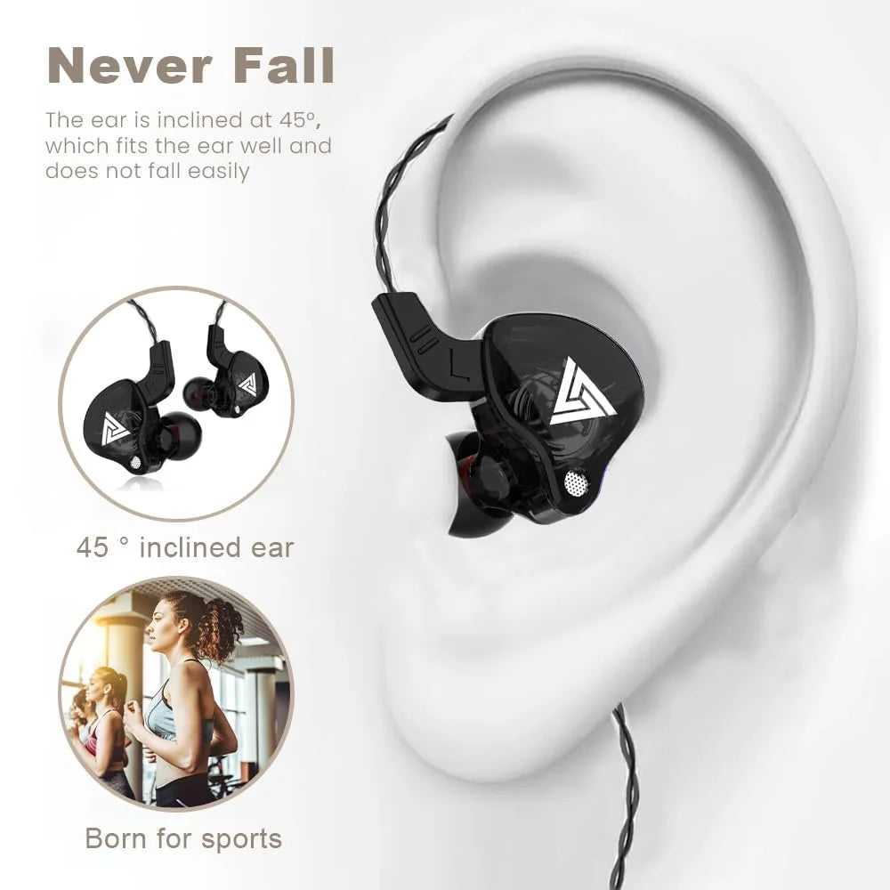 AK6 Gaming Earbuds with Mic Universal 3.5mm Jack HiFi Sport Headphones in Ear Earphones for Running Stereo Bass Music Headset