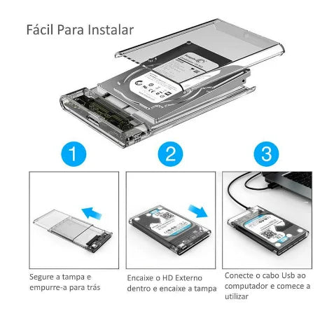 External Hd Case 2.5 USB Notebook 3.0 compatible Ps4 Xbox One Pc 6Gbps