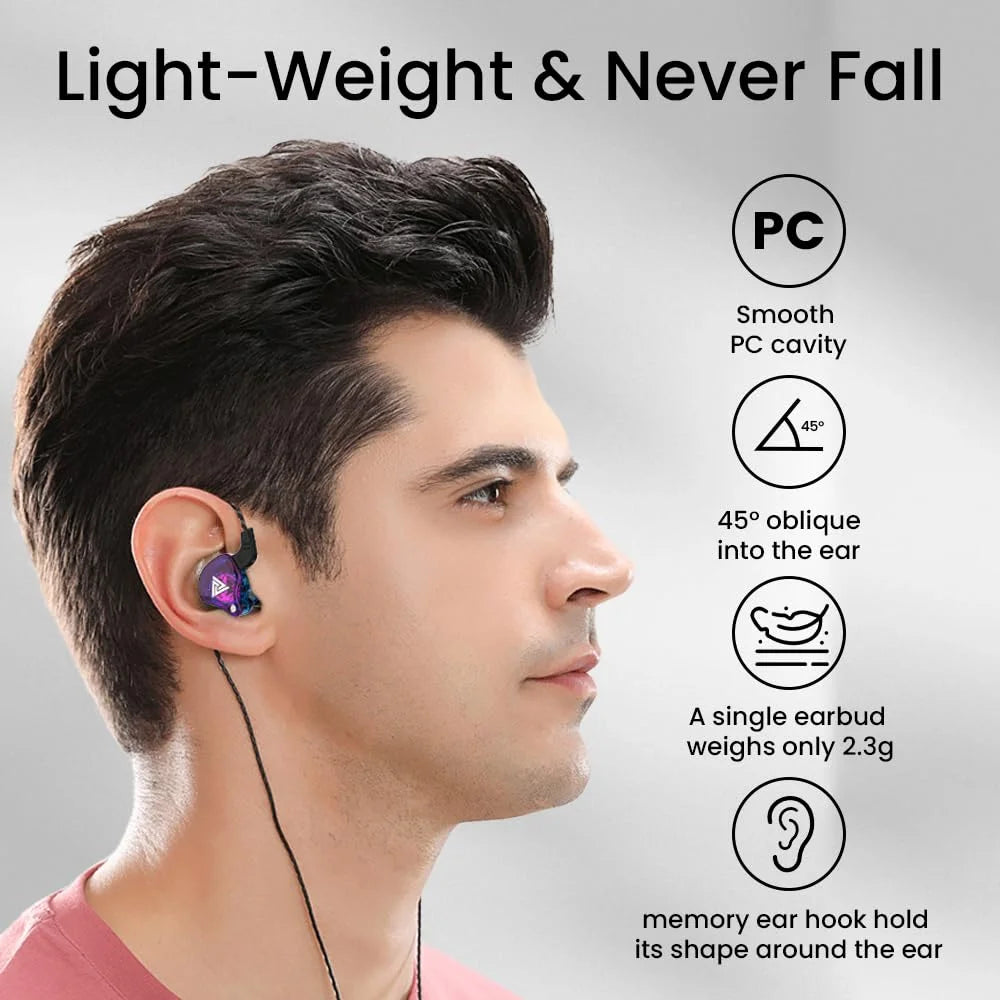 AK6 Gaming Earbuds with Mic Universal 3.5mm Jack HiFi Sport Headphones in Ear Earphones for Running Stereo Bass Music Headset