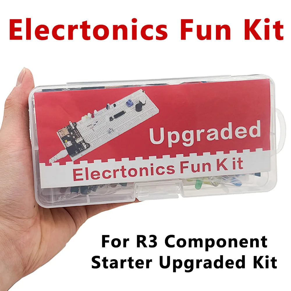 Electronic Components 830 Hole-Breadboard Kit Electrolytic Capacitor Resistor LED MB-102 for UNO R3 Component Pack Beginner Kit