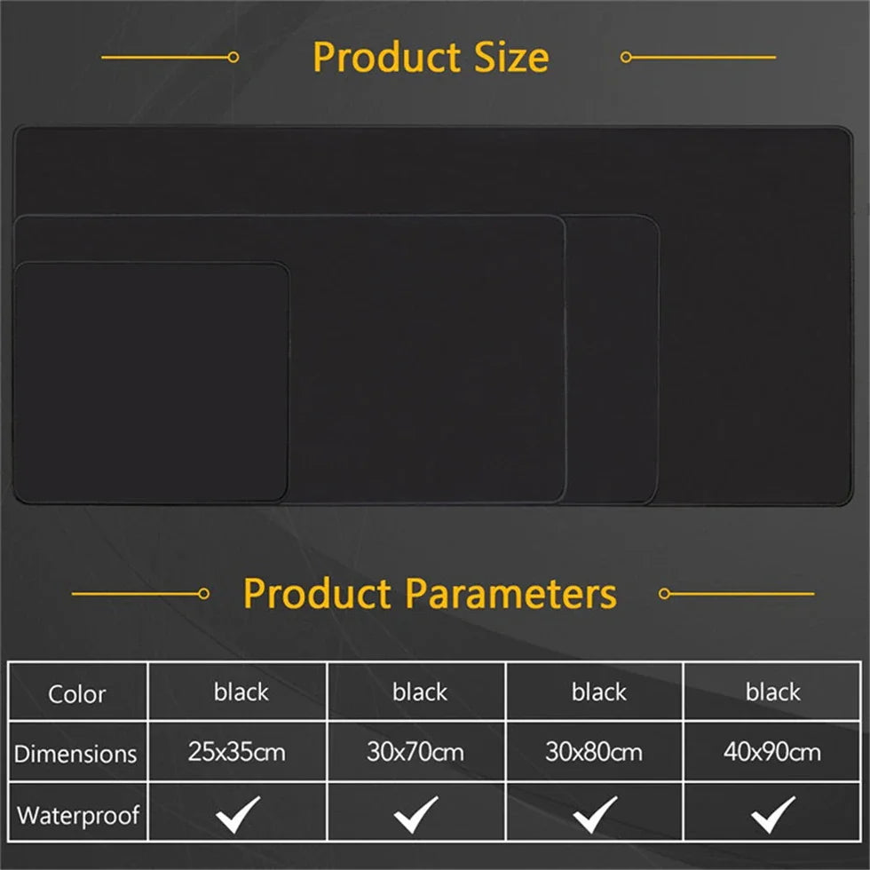 Xxl Mouse Pad Gaming Computer Mousepad Gamer Desk Mat Black Big Office Carpet Mause Pads PC Accessories Keyboard Pads Play Mats