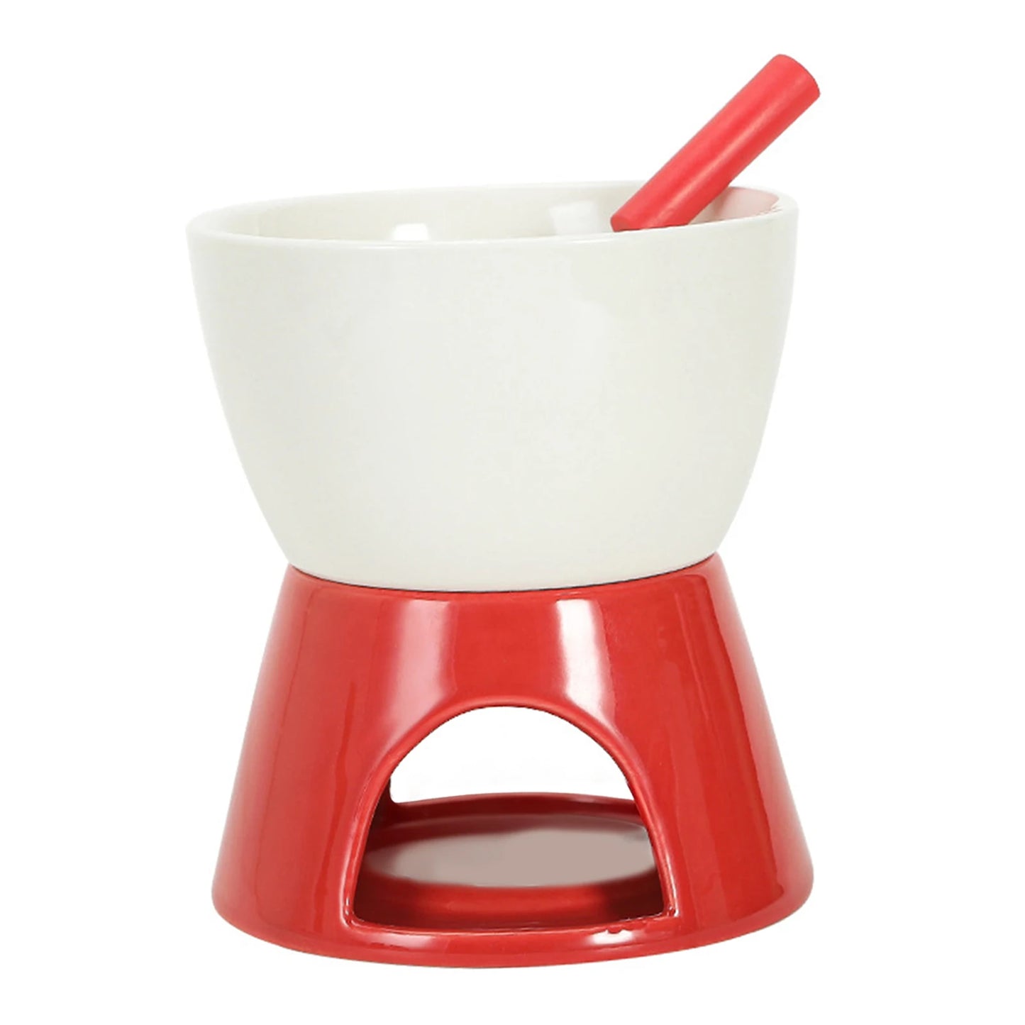 1 Set Ceramic Chocolate Fondue Pot Porcelain Melting Pot Butter Warmer for Kitchen Candy Dessert Caramel Appliances