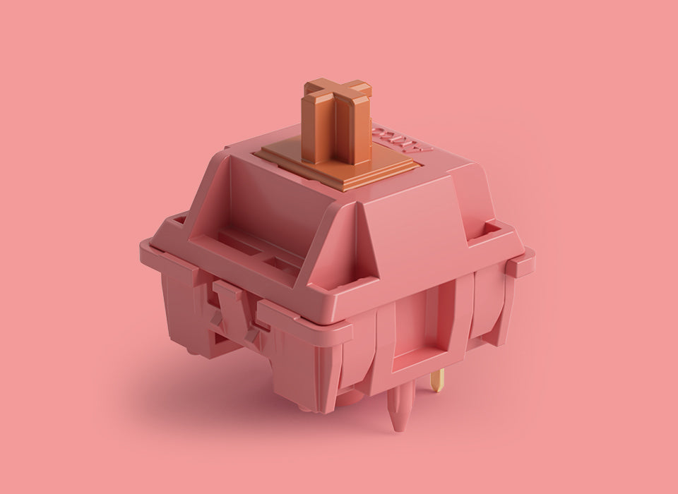 Akko Rosewood Switch 5 Pins 40gf Linear Switch Factory Lubed Deep Low-pitch Compatible with MX Mechanical Keyboard (45 pcs)