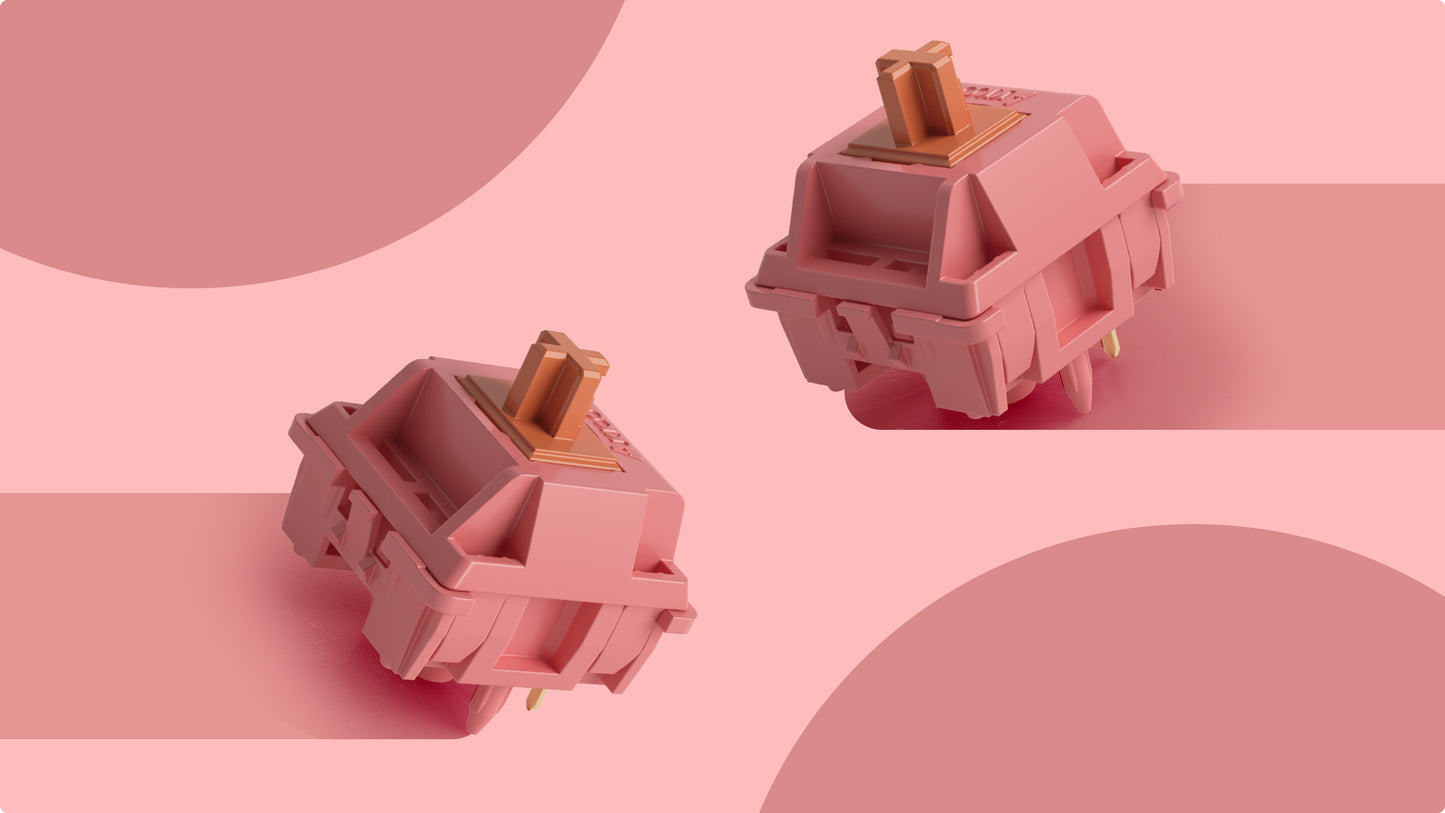Akko Rosewood Switch 5 Pins 40gf Linear Switch Factory Lubed Deep Low-pitch Compatible with MX Mechanical Keyboard (45 pcs)