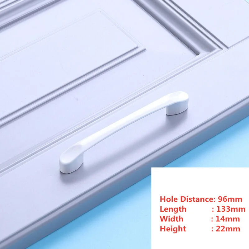 Handles Drawer Cabinet Furniture Kitchen Handles for Cabinet Knob Door Drawer Furniture Kitchen Knob Simplicity Fuji White