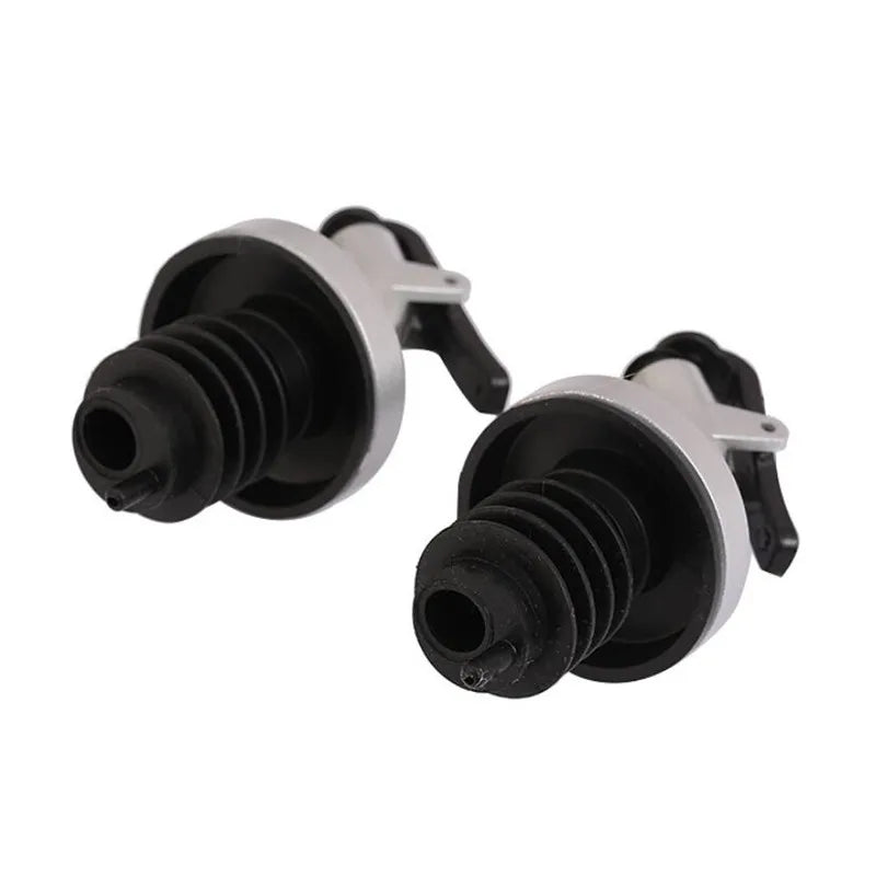 2pcs Oil and Vinegar Cruet Dispenser Wine Pourers with Drip-free Spouts Stainless Steel Oil-Dispenser for Oil Wine For Kitchen