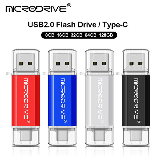 Type C USB Flash Drive 128MB 1GB 2GB 4GB 8GB 16GB 32GB 64GB 128GB for Andriods Smart Phone Memory MINI USB Stick USB C