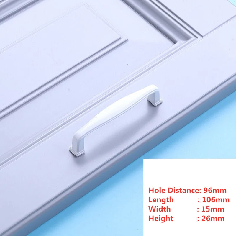 Handles Drawer Cabinet Furniture Kitchen Handles for Cabinet Knob Door Drawer Furniture Kitchen Knob Simplicity Fuji White