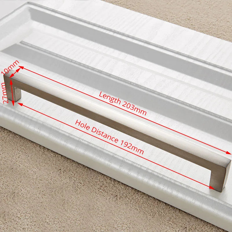 Cabinet Handles Kitchen Door Handles Drawer Knobs Aluminum Alloy Wardrobe Door Handles Brushed Modern Style Hardware