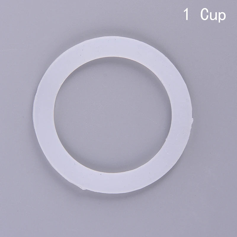 2 Pcs/lot Milky White Silicone Seal Ring Flexible Washer Gasket Ring Kitchen Coffee Parts Makers Accessories