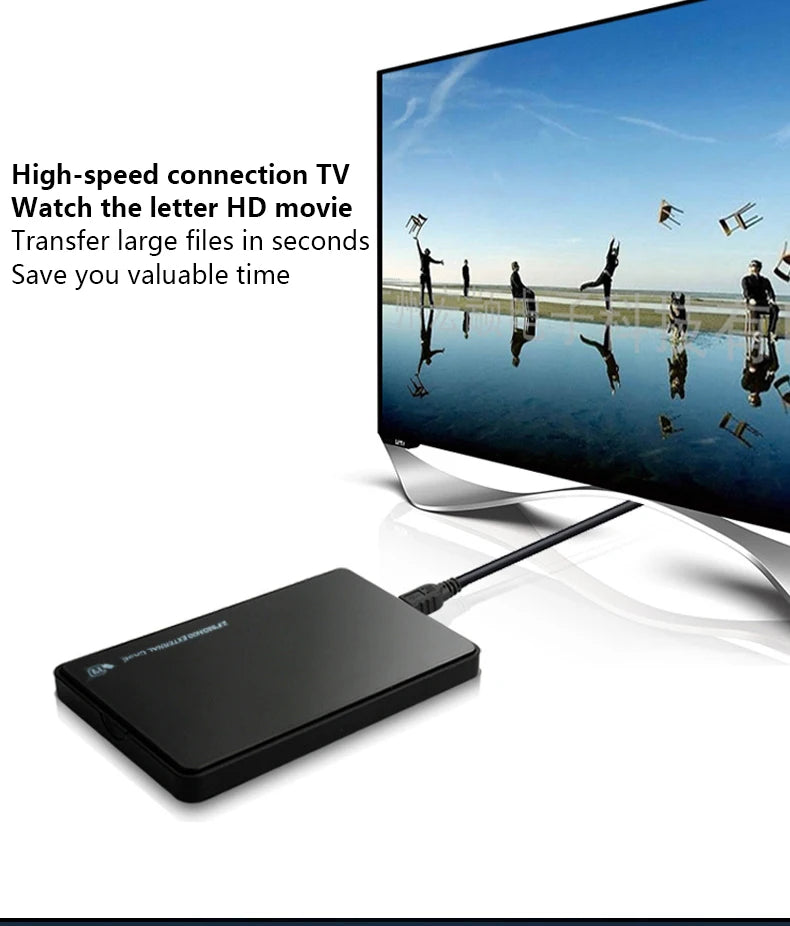 T43 Case Hd Externo USB 3 0 For 2.5 Inch SATA2 3 Hard Drive Box Mobile HDD Case With Cable Support 6TB High Speed HDD Enclosure