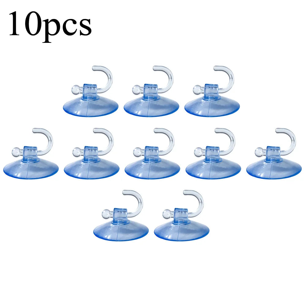 10PCS Mushroom Head Clear Suction Cups Thumb Nut Strong Vacuum Suckers PVC Kitchen Bathroom Window Wall Car Hooks 41mm
