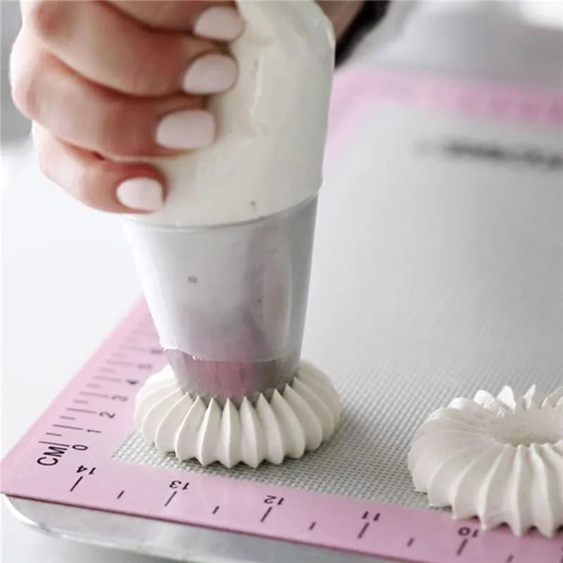 2 Sizes Diy Nozzle Stainless Steel Dessert Cake Decorating Tips Kitchen Accessories Cookie Bis Icing Piping Cream Pastry Bag