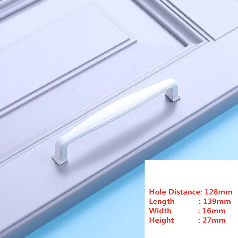 Handles Drawer Cabinet Furniture Kitchen Handles for Cabinet Knob Door Drawer Furniture Kitchen Knob Simplicity Fuji White