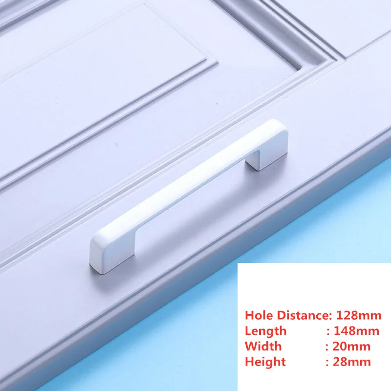 Handles Drawer Cabinet Furniture Kitchen Handles for Cabinet Knob Door Drawer Furniture Kitchen Knob Simplicity Fuji White