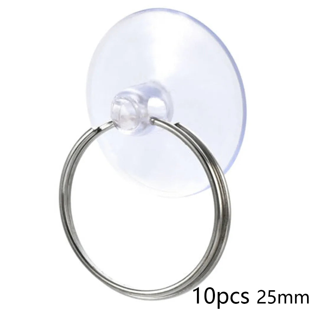 10PCS Mushroom Head Clear Suction Cups Thumb Nut Strong Vacuum Suckers PVC Kitchen Bathroom Window Wall Car Hooks 41mm