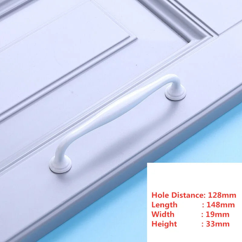 Handles Drawer Cabinet Furniture Kitchen Handles for Cabinet Knob Door Drawer Furniture Kitchen Knob Simplicity Fuji White