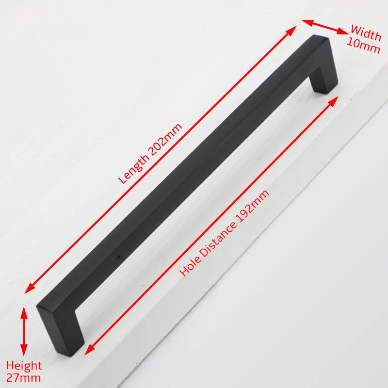 NAIERDI Aluminum Alloy Kitchen Door Handles Cabinet Handles Drawer Knobs Wardrobe Door Handles Brushed Modern Style Hardware