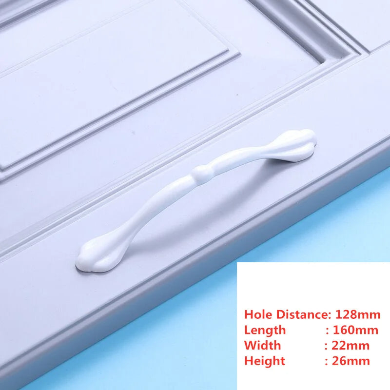 Handles Drawer Cabinet Furniture Kitchen Handles for Cabinet Knob Door Drawer Furniture Kitchen Knob Simplicity Fuji White