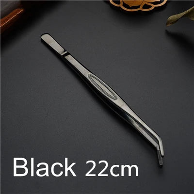 Stainless Steel Kitchen & Bar Tweezer Food Tongs Kitchen Cooking Medical Tweezer Copper/Gold/Black Plated