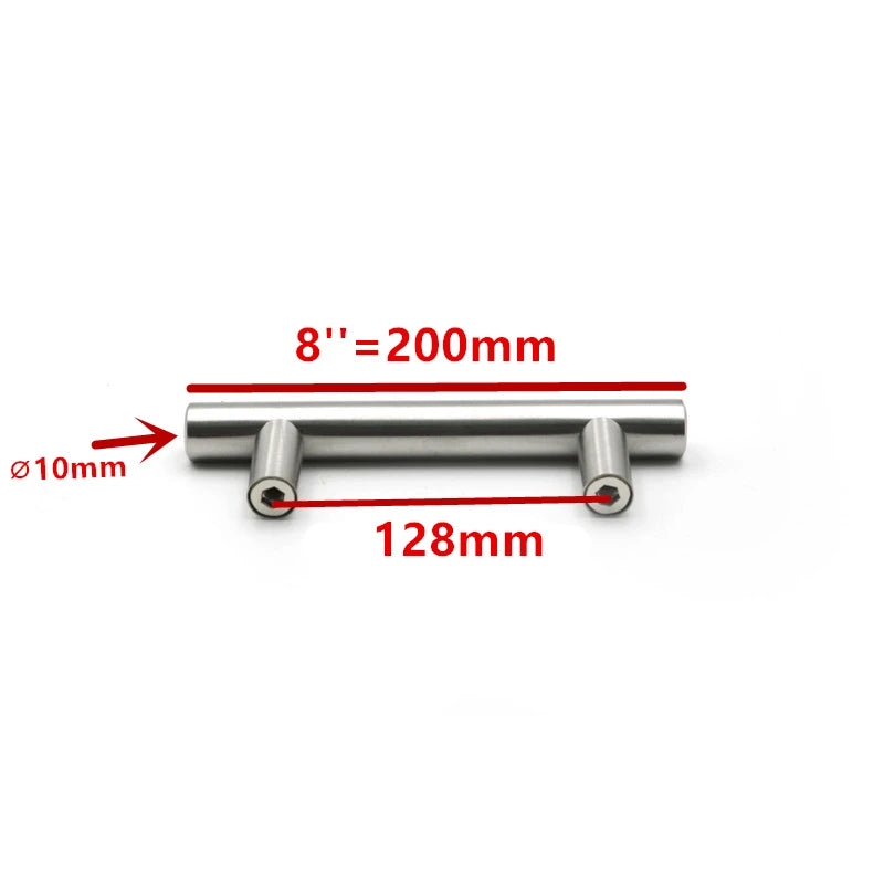 MAIKAK Brushed Black Straight Cupboard Handles Knobs Stainless Steel Brushed Black Gold Kitchen Door Handles Cabinet Pull