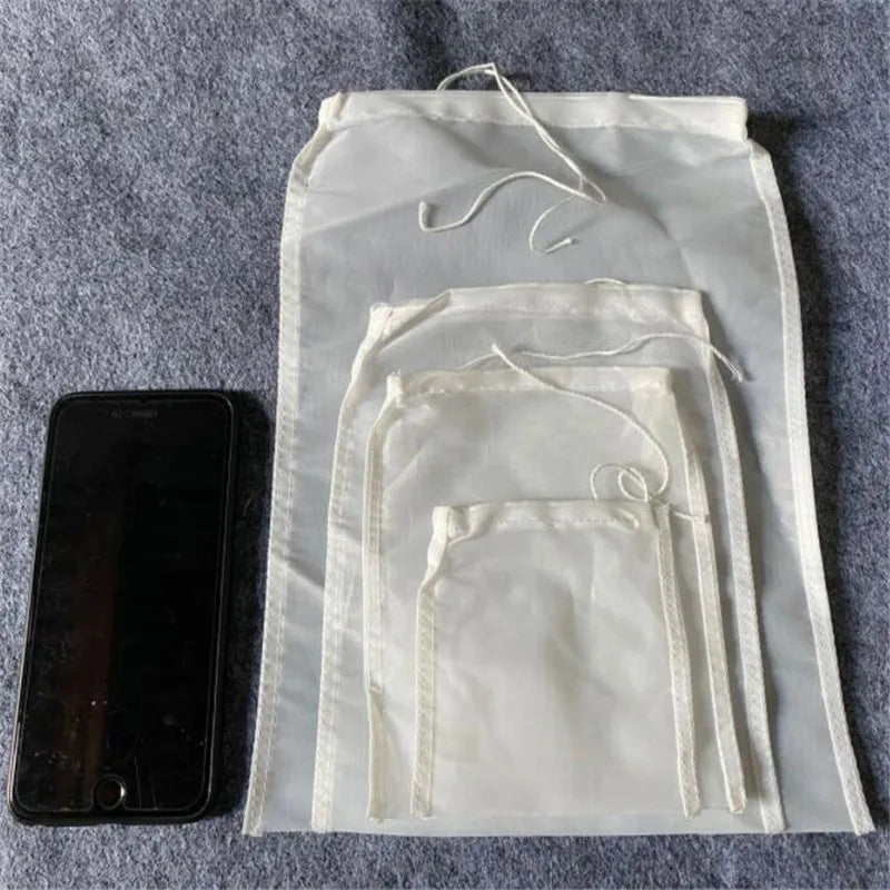 Food Grade Nylon Filter Bag Net 80Mesh Tea Beer Milk Coffee Oil Filtration Strainer Mesh Kitchen Filter Fabric Bags