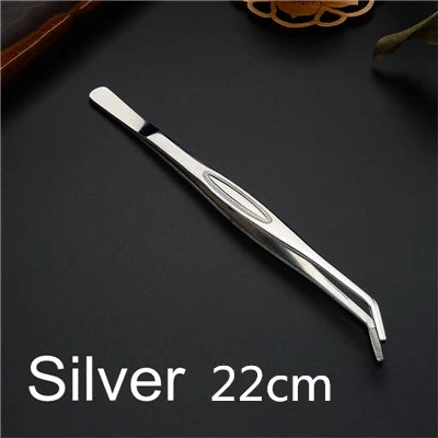 Stainless Steel Kitchen & Bar Tweezer Food Tongs Kitchen Cooking Medical Tweezer Copper/Gold/Black Plated