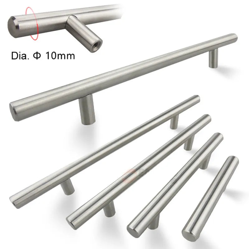 50mm to 500mm Stainless Steel Kitchen Door Cabinet T Bar Handle Pull Knob Cabinet Knobs Furniture Handle Cupboard Drawer Handle