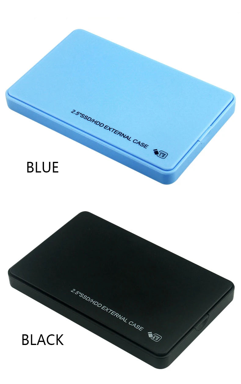 T43 Case Hd Externo USB 3 0 For 2.5 Inch SATA2 3 Hard Drive Box Mobile HDD Case With Cable Support 6TB High Speed HDD Enclosure