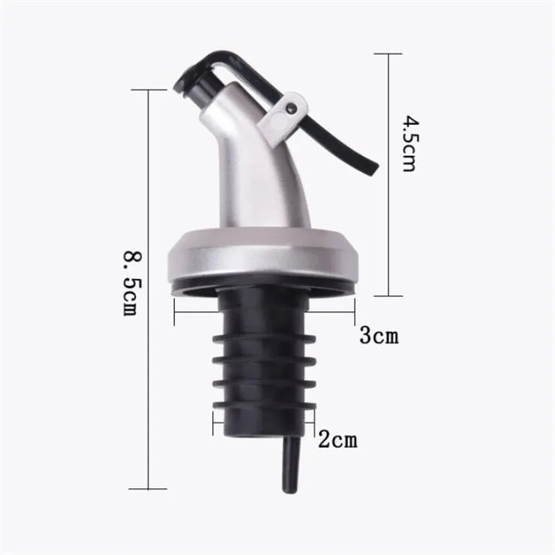 2pcs Oil and Vinegar Cruet Dispenser Wine Pourers with Drip-free Spouts Stainless Steel Oil-Dispenser for Oil Wine For Kitchen
