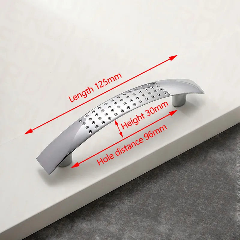 NAIERDI Aluminum Alloy Kitchen Door Handles Cabinet Handles Drawer Knobs Wardrobe Door Handles Brushed Modern Style Hardware