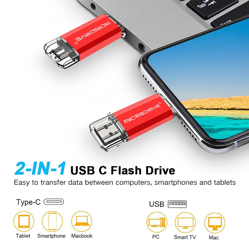 Type C USB Flash Drive 128MB 1GB 2GB 4GB 8GB 16GB 32GB 64GB 128GB for Andriods Smart Phone Memory MINI USB Stick USB C