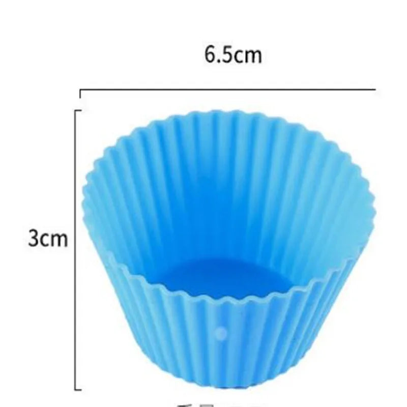 1/5/8/12/20pcs Silicone Cupcake Mold Bakeware Cupcake Liner Reusable Muffin Baking Nonstick Moulds Kitchen Baking Accessories