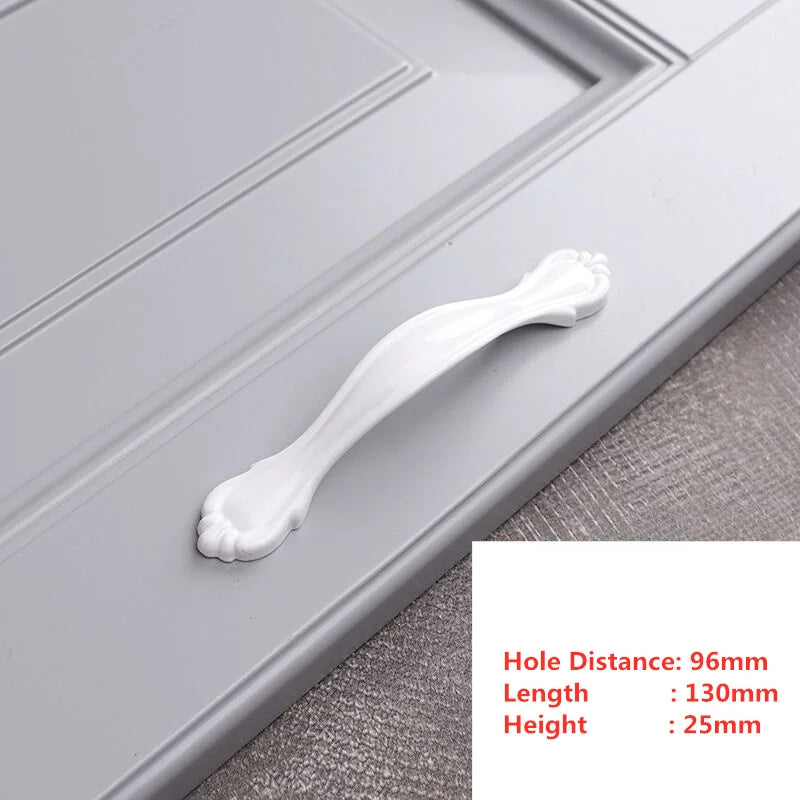 Handles Drawer Cabinet Furniture Kitchen Handles for Cabinet Knob Door Drawer Furniture Kitchen Knob Simplicity Fuji White