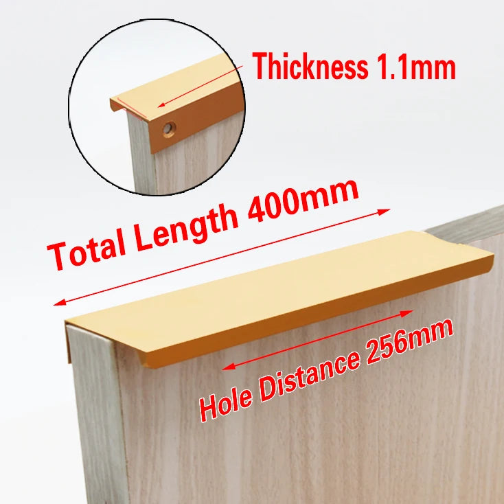 Cabinet Pulls Drawer Knobs  Black Silver Orange Gold Hidden  Handles Stainless Steel  Kitchen Cupboard Furniture Hardware