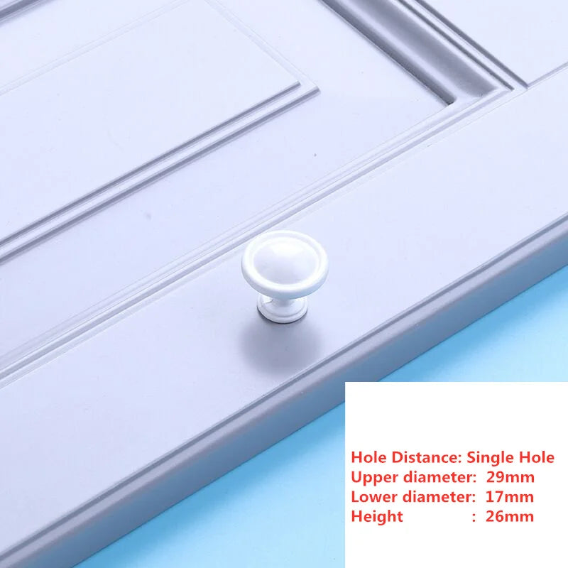 Handles Drawer Cabinet Furniture Kitchen Handles for Cabinet Knob Door Drawer Furniture Kitchen Knob Simplicity Fuji White