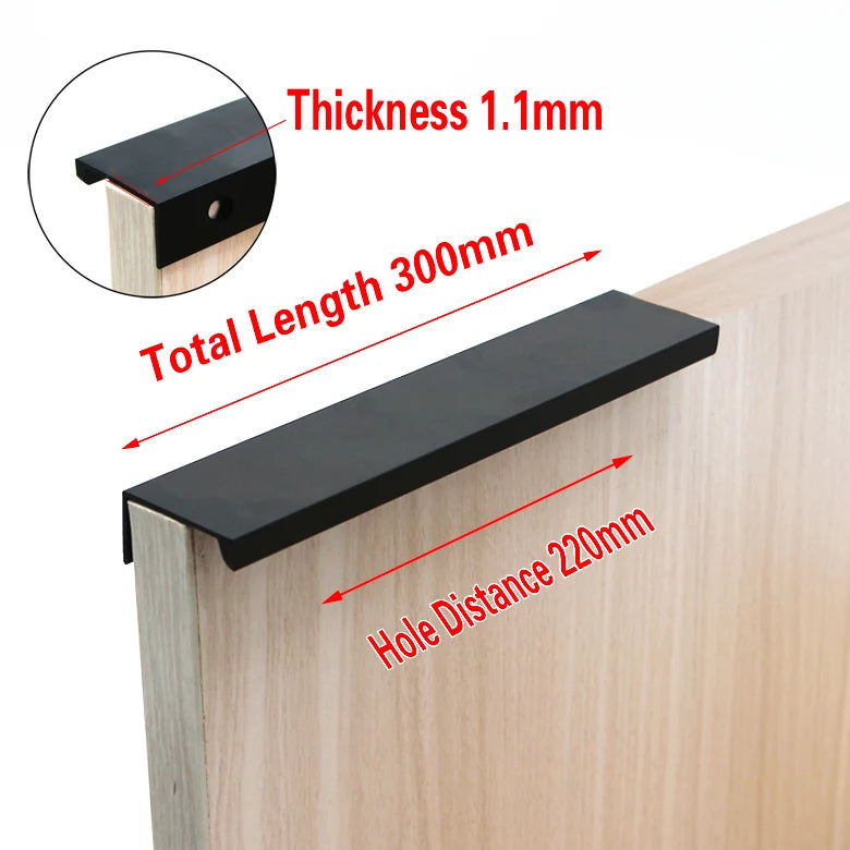 Cabinet Pulls Drawer Knobs  Black Silver Orange Gold Hidden  Handles Stainless Steel  Kitchen Cupboard Furniture Hardware
