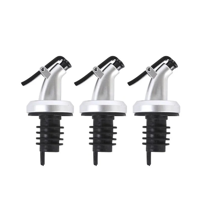 1/3Pcs Oil Bottle Stopper Lock Plug Seal Leak-proof Rubber Nozzle Sprayer Liquor Dispenser Wine Pourer Kitchen Bar Tool