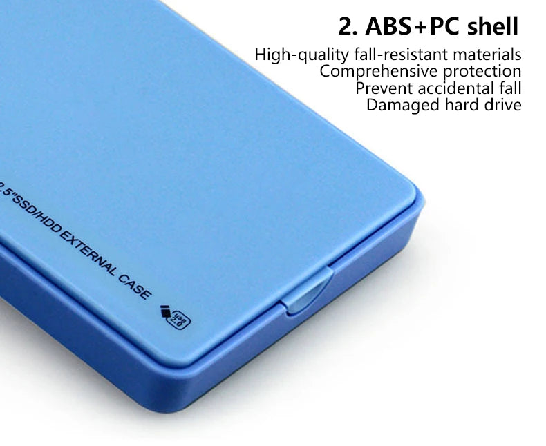 T43 Case Hd Externo USB 3 0 For 2.5 Inch SATA2 3 Hard Drive Box Mobile HDD Case With Cable Support 6TB High Speed HDD Enclosure