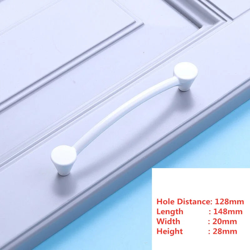Handles Drawer Cabinet Furniture Kitchen Handles for Cabinet Knob Door Drawer Furniture Kitchen Knob Simplicity Fuji White