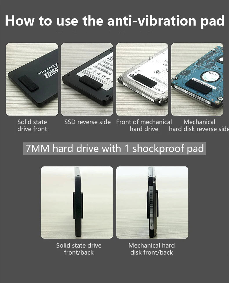 T43 Case Hd Externo USB 3 0 For 2.5 Inch SATA2 3 Hard Drive Box Mobile HDD Case With Cable Support 6TB High Speed HDD Enclosure