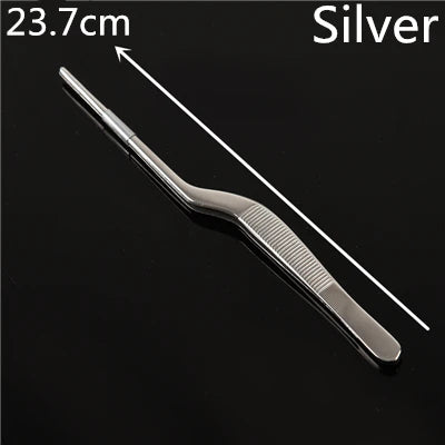 Stainless Steel Kitchen & Bar Tweezer Food Tongs Kitchen Cooking Medical Tweezer Copper/Gold/Black Plated