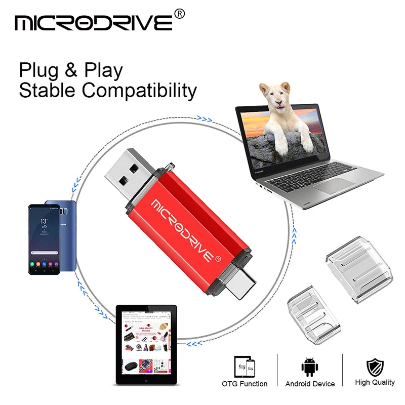 Type C USB Flash Drive 128MB 1GB 2GB 4GB 8GB 16GB 32GB 64GB 128GB for Andriods Smart Phone Memory MINI USB Stick USB C