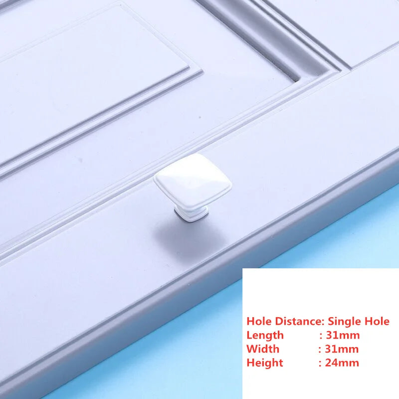 Handles Drawer Cabinet Furniture Kitchen Handles for Cabinet Knob Door Drawer Furniture Kitchen Knob Simplicity Fuji White