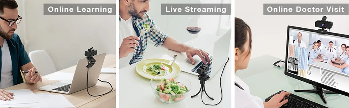 FIFINE 1440p Full HD PC Webcam with Microphone, Tripod, for USB Desktop & Laptop, Live Streaming Webcam for Video Calling - K420