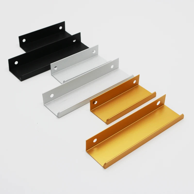 Cabinet Pulls Drawer Knobs  Black Silver Orange Gold Hidden  Handles Stainless Steel  Kitchen Cupboard Furniture Hardware