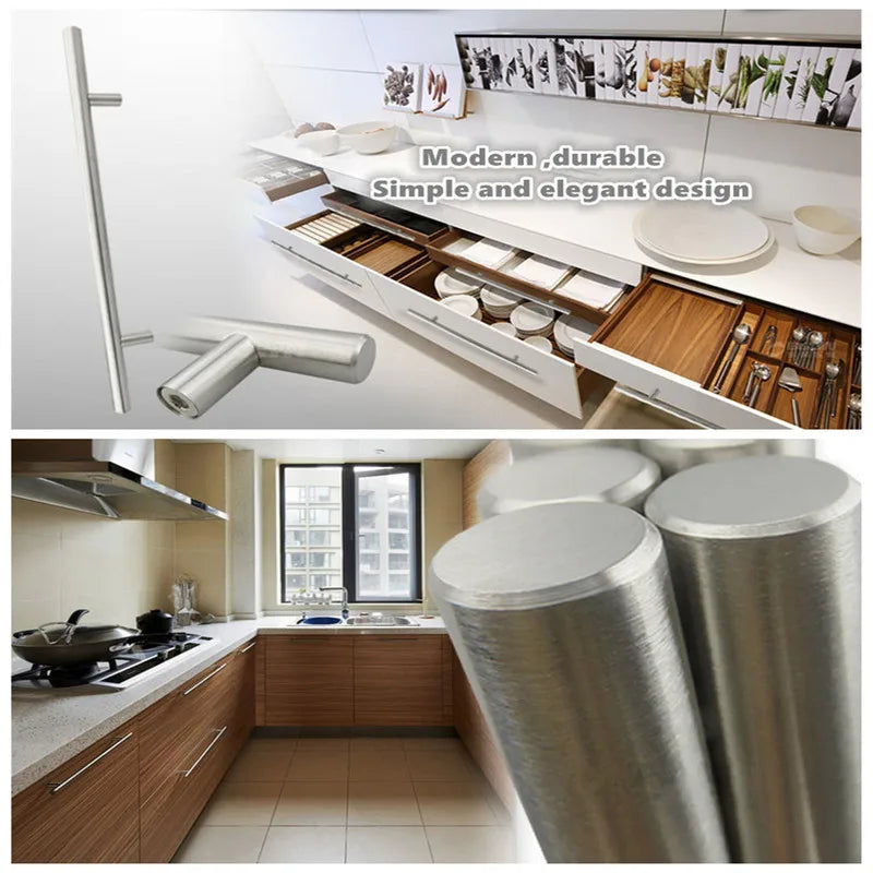 Modern Stainless Steel Kitchen Door Cabinet T Bar Handle Pull Knob cabinet knobs furniture handle cupboard drawer handle